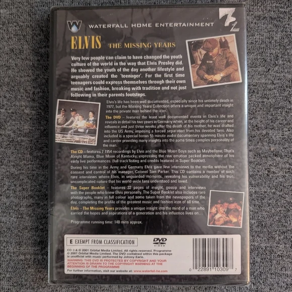 Elvis Presley: The Missing Years (DVD, 2002, Collectors Edition) Like New - Picture 2 of 2